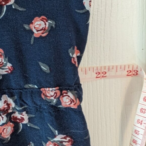 Blue, floral tank top XL - Picture 8 of 9